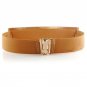 Elastic Mirror Golden Metal Waist Belt Metallic Bling Plate Wide Band For Women Ladies Accessories