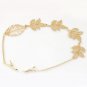 Women Charming Butterfly Leaf Hair Combs Hot Sale Bride Headwear Golden Crystal Hair Clips Adjustabl