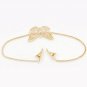 Women Charming Butterfly Leaf Hair Combs Hot Sale Bride Headwear Golden Crystal Hair Clips Adjustabl