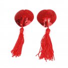 New Sexy Women Lingerie Sequin Tassel Breast Bra Nipple Cover Pasties Stickers Petals Red Golden Bla