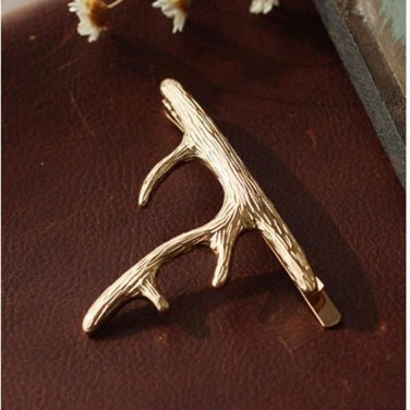 2 Patterns Golden Silver Vivid Deer Antlers Fashion Hair Clips and Pins Barrettes Headwear  women Ha