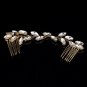 Elegant Rhinestone Frontlet Women Hair Combs Sticks Bridal Silver Golden Headbands Hair Accessories