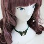 Princess gothic Lolita hair accessory Black bow royal bangs golden lace gentlewomen hairpin handmade