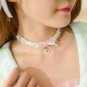Princess gothic Lolita hair accessory Black bow royal bangs golden lace gentlewomen hairpin handmade