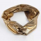 Twisted Cross Bronzing Headband For Women Lady Gold Silver Stretch Bow Hair Band Hair Accessories He