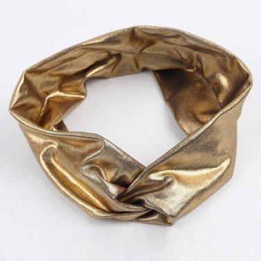 Twisted Cross Bronzing Headband For Women Lady Gold Silver Stretch Bow Hair Band Hair Accessories He