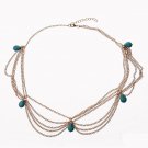 SAF 2016 NEW Lady Golden Bohemian fringed turquoise Headband Hair Band Bridal