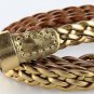 Hot Sale Golden Silver Woman Braided Belt Woven Bonded Leather Braided Belts For Women Knitting Belt