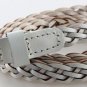Hot Sale Golden Silver Woman Braided Belt Woven Bonded Leather Braided Belts For Women Knitting Belt