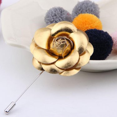 High Quality PU Lapel Pin Men Bow Tie Pin Women Golden Silver Collar Pins Coat Accessories Drop Ship