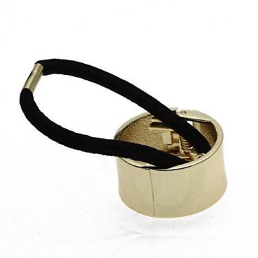 AASS Hot Alloy Hemicycle Ring Hair Cuff Ponytail Holder Band (Golden)