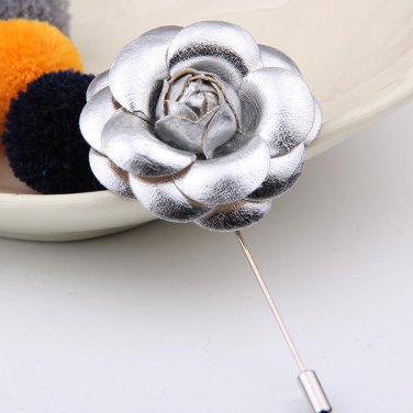 New Men Women PU Collar Pins Party Brooch Golden Silver High Quality Coat Accessories Drop Shipping