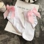 Summer Funny Gold Silver Wire After The Heel Ribbon Big Bow Short Socks Wild Chaussette Female Herri