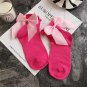 Summer Funny Gold Silver Wire After The Heel Ribbon Big Bow Short Socks Wild Chaussette Female Herri