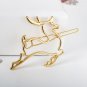 5 Patterns Moon Key Wing Deer Bird Hollow Metallic Golden Silver Hairgrips Hair Clips and Pins for W