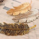 Hot Sale women hair accessories Golden Silver Brass Hair Clips Vintage Barrettes Feather Leaf Hairpi
