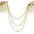 YIFEI Fashion Hair Ornament Jewelry Women Hair Accessories Hotsale PUNK Beautiful Long Tassel Chain 