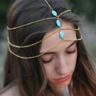 Multilayer Hair Accessories Golden Layer Chain Stone Headband Hair Band For Women Crown Accessoires 