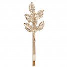 1pc Fashion Leaves Golden Metal Punk Hairpin Hair Clip