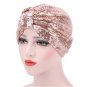 Punk Fashion Silver Color Sequin Women Warp Headwear Headwrap African Head wrap Twist Hair Band Blac