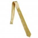 Unisex Casual Necktie Skinny Slim Narrow Neck Tie - Solid Brass Golden