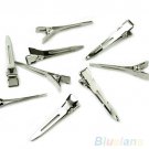 Hot 50 pcs Silver Flat Metal Single Prong Alligator Women  Hair Clips Barrette for Bows DIY Accessor