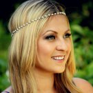 Women Girls white pearl golden Chain Hairband Headband For Festival Party Wedding Bridal Beach