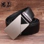 New men`s casual cow genuine leather belts strap male belt golden automatic buckle cinto masculino B