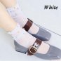 Fashion Women Glitter Mesh Ankle Socks Soft Comfortable Sock Silver Bead Gauze Fishnet Mesh socks Su