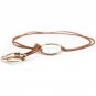 Fashion Retail Wild Golden Decorative Metal Round Rope Leather Thin Belt Women\'s Spring And Summer