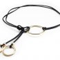 Fashion Retail Wild Golden Decorative Metal Round Rope Leather Thin Belt Women\'s Spring And Summer