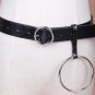Hot Sale Fashion PU leather women belts silver round buckle high quality waist belt black luxury cum