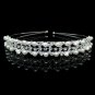 Silver Crystal Rhinestone Pearls Hairbands For Women Bridal Wedding Hair Accessories Tiara Hair Band