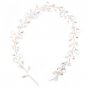 Vintage Faux Crystal Pearl Tiara Drop Bridal Headband Wedding Hair Accessories silver gold colors