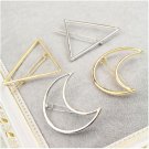 New Vintage Gold/ Silver Color Hairclips Metal Triangle Hairpin Girls\' Hair Clips Women Fashion Hai