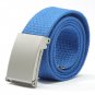Women Waist Belt Casual Silver Metal Buckle Canvas Waistband Strap Belt for Men