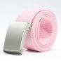 Women Waist Belt Casual Silver Metal Buckle Canvas Waistband Strap Belt for Men