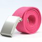 Women Waist Belt Casual Silver Metal Buckle Canvas Waistband Strap Belt for Men
