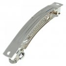HOT SALE!50 Pcs 50mm Metal French Barrettes Hair Clips Bows - Silver