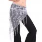 Belly Dance Gold/Silver Tassle Belt 1.45m Hip Scarf Wrap Dancing Costume Fashion Sexy Women Scarves