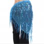 Belly Dance Gold/Silver Tassle Belt 1.45m Hip Scarf Wrap Dancing Costume Fashion Sexy Women Scarves