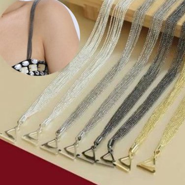 Invisible Bra Straps Women\'s Shoulder Adjustable Bra Straps Gold/Silver/Black Color Party Wedding C