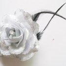 2017 Hot Sale Silver Hair Clip Bride Small Rose Flower Headband New Wedding Floral Garland Hair Band