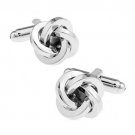 Jewellery 2pcs Mens Classic Love Knot Shirts Cufflinks, Wedding, Colour Silver, 1 Pair (with Gift Ba