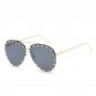 Romantic Italy Style Oversized Diamond Sunglasses Women Retro Brand Designer Big Frame Sun Glasses F