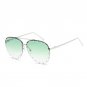 Romantic Italy Style Oversized Diamond Sunglasses Women Retro Brand Designer Big Frame Sun Glasses F