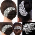 Crystal Rhinestone Flower Wedding Party Bridal Hair Comb Hairpin Clip Jewelry Silver New Formal Head