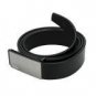 2017 New Mens Automatic Buckle Leather Formal Waist Strap Belts Buckle Black Silver Belt