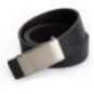 2017 New Mens Automatic Buckle Leather Formal Waist Strap Belts Buckle Black Silver Belt