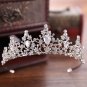 Baroque Luxury Handmade Rhinestone Bridal Crown Tiaras Silver Crystal Diadem Tiaras for Bride Headba